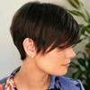 QUEENTAS Short Brown Pixie Cut Wig with Bangs Layered Straight Synthetic Short Hair Wigs for White and Black Women Daily Use(Black Cherry) view 1