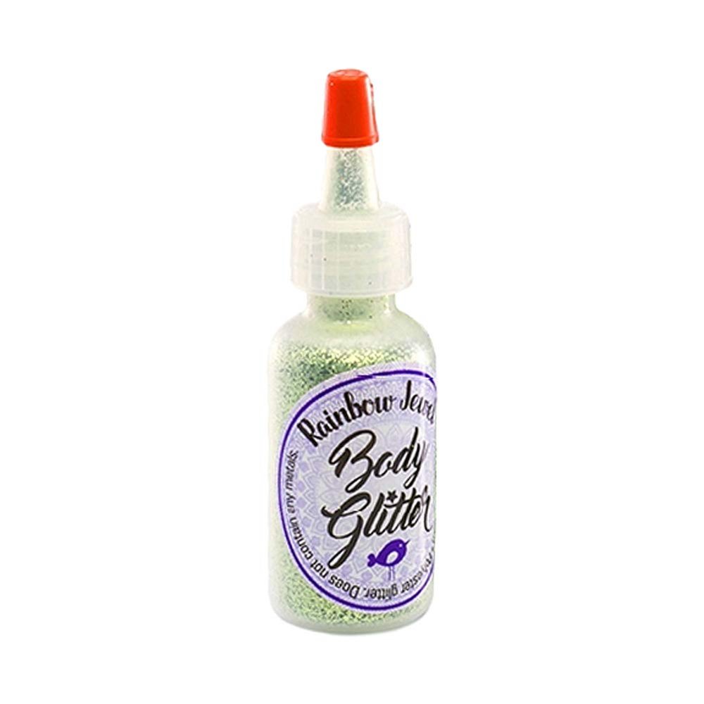 Art Factory Rainbow Jewel Body Glitter - Jade.5 oz Poofer Bottle, Safe, Cosmetic Grade, Loose Opaque Polyester Glitter, Great for Face Painting, Henna Tattoo Design, Glitter Tattoo