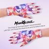 ManiGlovz Original UPF 50+ UV Light Protective Nail Gloves | UV Shield Gel Manicure Gloves for Women, Anti-Fingerless Sun Protection Driving Accessory with Chain of Love Print view 2
