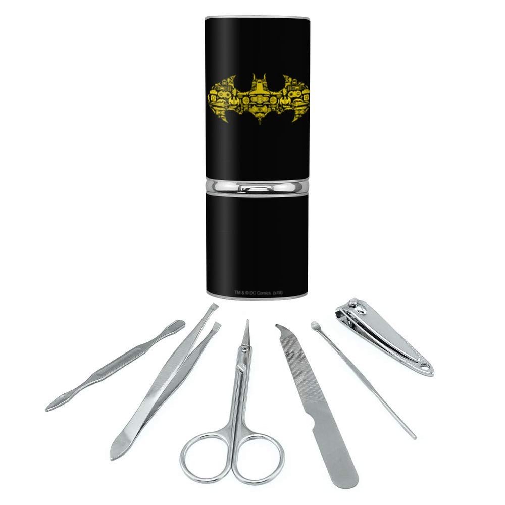 Batman Batman Icons Logo Stainless Steel Manicure Pedicure Grooming Beauty Care Travel Kit