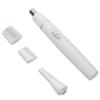 2-in-1 Facial Hair Trimmer Nose Ear Hair Shaver Trimmer Eyebrow Scraper Safe Face Care Razor Cleaner for Men Women(Color:White) view 1