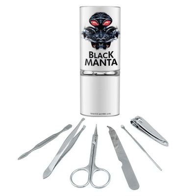Aquaman Movie Black Manta Stainless Steel Manicure Pedicure Grooming Beauty Care Travel Kit