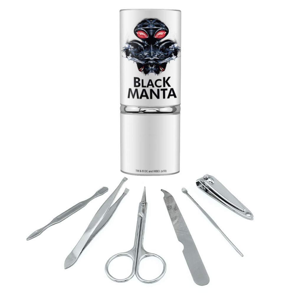 Aquaman Movie Black Manta Stainless Steel Manicure Pedicure Grooming Beauty Care Travel Kit