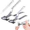SANJINFON 3 in 1 Nail Clippers with 360 Degree Rotating Head Upgraded, Sharp Toenail Clippers for Men Thick Toenails/Nails for Seniors, Precision Spin Snips, Toe Nail Clipper, Cutter, Trimmer, File view 1