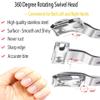 SANJINFON 3 in 1 Nail Clippers with 360 Degree Rotating Head Upgraded, Sharp Toenail Clippers for Men Thick Toenails/Nails for Seniors, Precision Spin Snips, Toe Nail Clipper, Cutter, Trimmer, File view 3