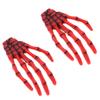10Pcs Gothic Style 3" Skeleton Hands Hair Clips Halloween Hair Accessories, Red view 2