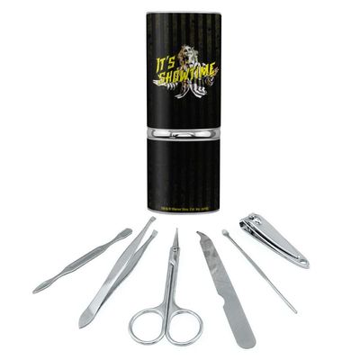 Beetlejuice It's Showtime Stainless Steel Manicure Pedicure Grooming Beauty Care Travel Kit
