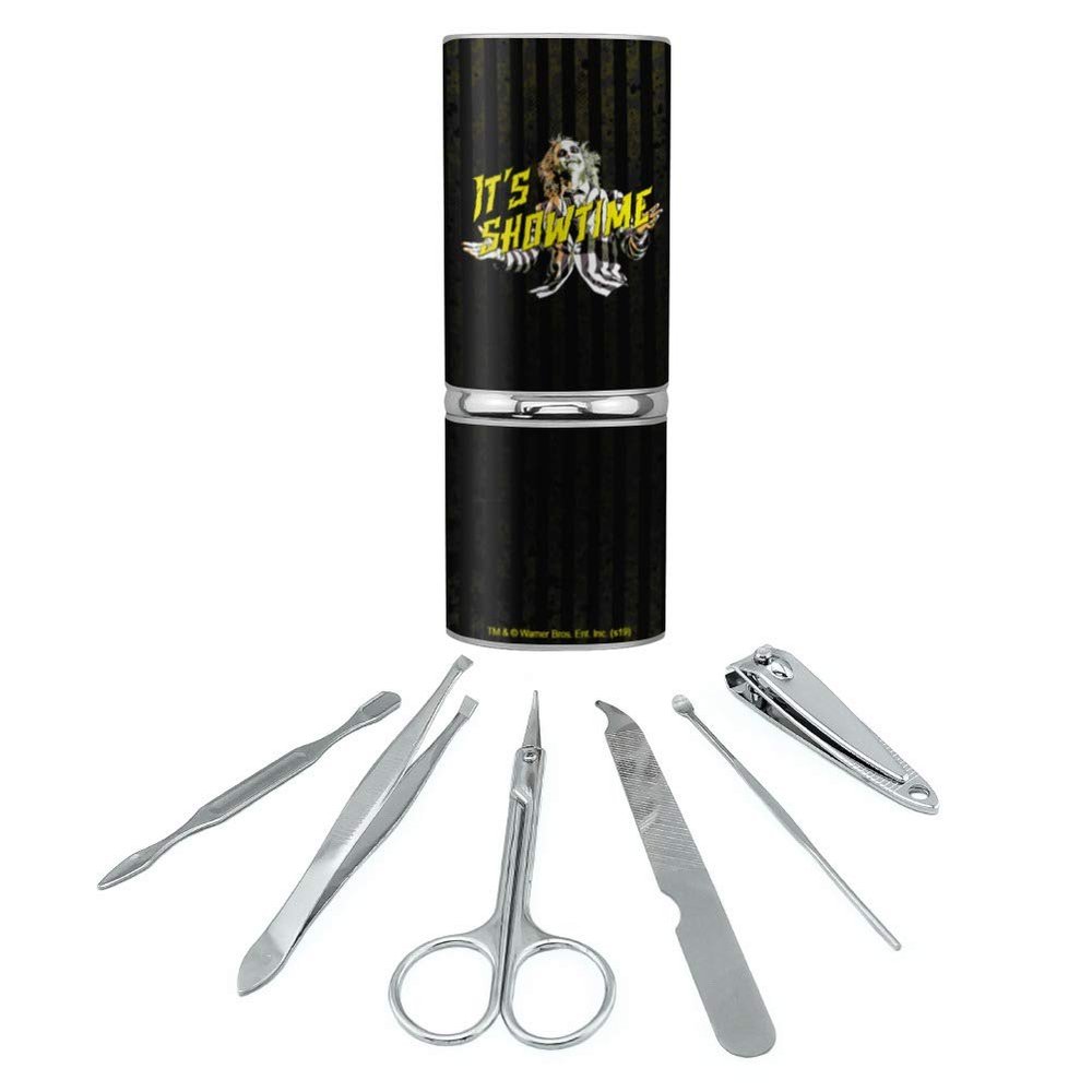Beetlejuice It's Showtime Stainless Steel Manicure Pedicure Grooming Beauty Care Travel Kit
