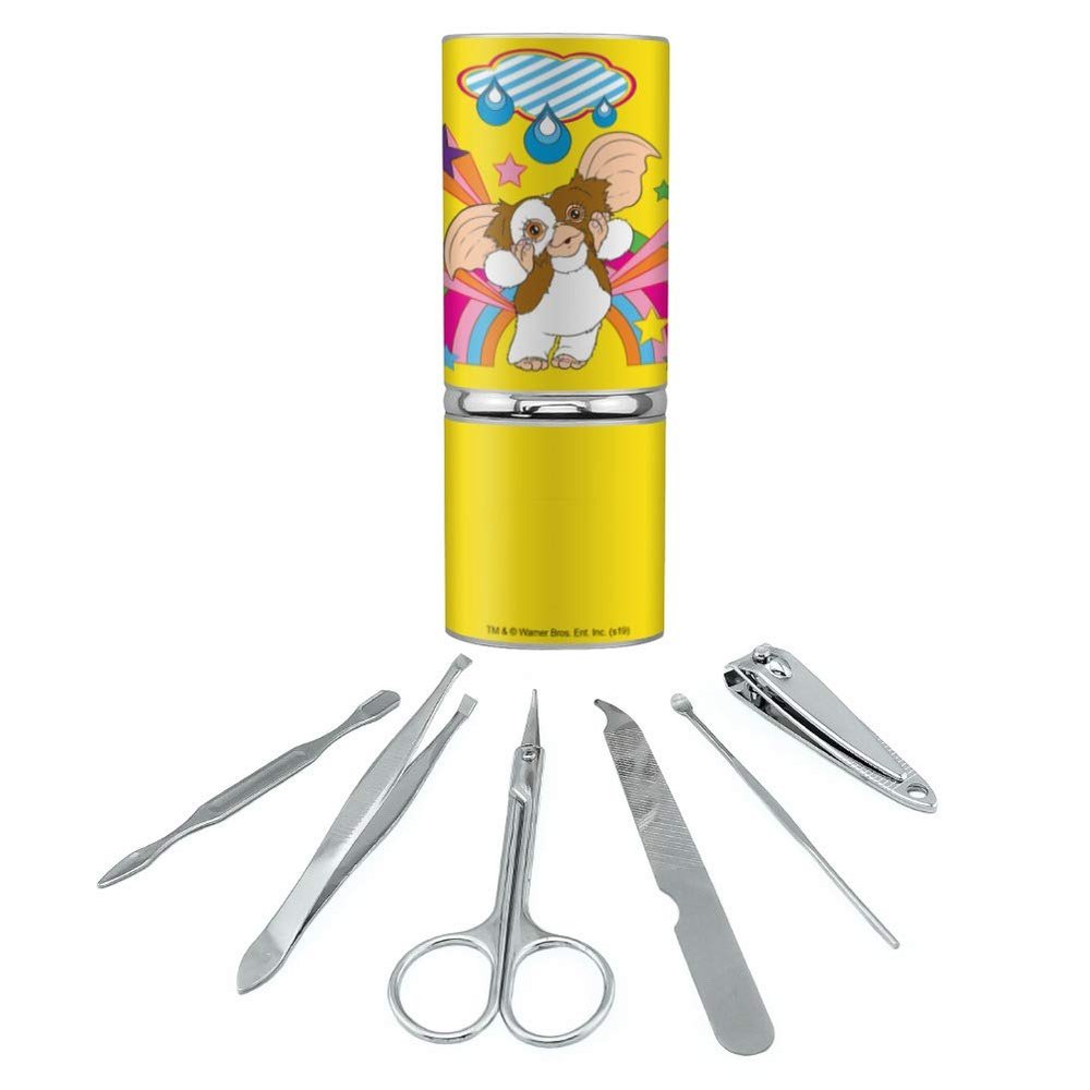 Gremlins Gizmo Rainbow Stainless Steel Manicure Pedicure Grooming Beauty Care Travel Kit