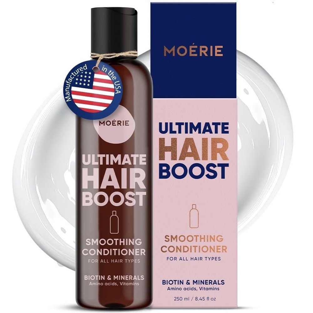 Moerie Ultimate Hair Growth Conditioner For Longer, Thicker, Fuller Hair - Vegan Friendly Volumizing Hair Products Paraben & Silicone Free All Hair Types Reverse Hair Loss 8.45 fl oz (250ml)