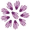 10Pcs Skeleton Hands Hair Clips 3" Halloween Party Hand Bone Shape Hair dress Accessories, Purple view 1