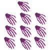 10Pcs Skeleton Hands Hair Clips 3" Halloween Party Hand Bone Shape Hair dress Accessories, Purple view 2