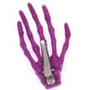10Pcs Skeleton Hands Hair Clips 3" Halloween Party Hand Bone Shape Hair dress Accessories, Purple view 4