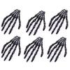 10Pcs Punk Style 3 inch Skeleton Hands Hair Clips Halloween Party Hair Ware Decor, Black view 2