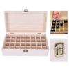 32-compartment wooden essential oil storage container, custom display box, environmentally friendly and safe packaging, suitable for SPA salons and personal use, 28.2 x 168.2 cm. view 2