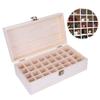 32-compartment wooden essential oil storage container, custom display box, environmentally friendly and safe packaging, suitable for SPA salons and personal use, 28.2 x 168.2 cm. view 3