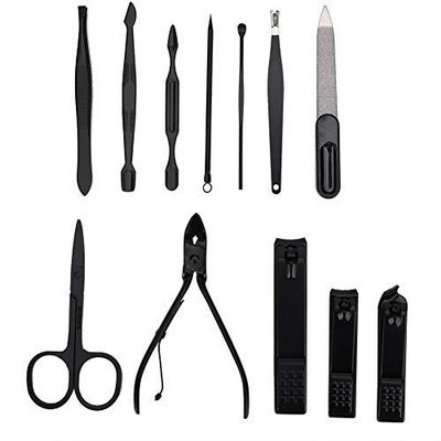 12Pcs/Set Stainless Steel Sharply Nail Cutter, Manicure Nail Clipper Set Nail Grooming Kit for Men Women with Container Case