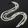 21.6 inch Women Lady White Imitation Pearl Clip Hair Extensions with Clip Comb DIY Accessories Hairpin Headdress Tassel Hair Barrettes Decorative Bridal (White-A#) view 2