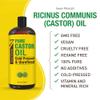 Pure Cold Pressed Castor Oil - Big 32 fl oz Bottle - Unrefined & Hexane Free - 100% Pure Castor Oil for Hair Growth, Thicker Eyelashes & Eyebrows, Dry Skin, Healing, Hair Care, Joint and Muscle Pain view 3