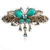 2 Pcs Retro Hollow Butterfly Spring Clip Hair Clip Elegant Classical Rhinestone Hairpins Woman Getting Married Bride Hair Accessory view 3