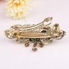 2 Pcs Retro Hollow Butterfly Spring Clip Hair Clip Elegant Classical Rhinestone Hairpins Woman Getting Married Bride Hair Accessory view 4