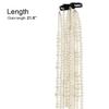 21.6 inch Women Lady White Imitation Pearl Clip Hair Extensions with Clip Comb DIY Accessories Hairpin Headdress Tassel Hair Barrettes Decorative Bridal (White-C#) view 2