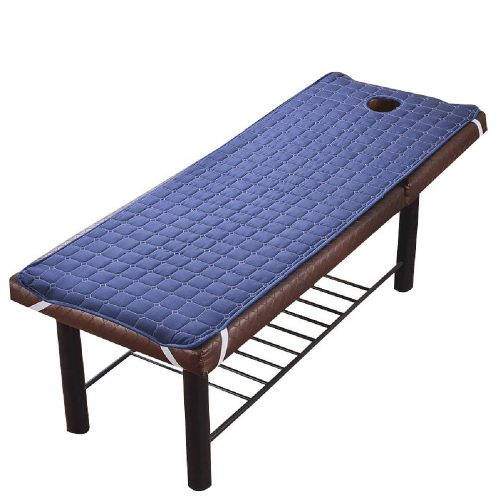 Solid Beauty Salon Massage Table Bed Sheet Massage SPA Treatment Bed Mattress with Breath Hole 190 * 80cm (navy blue)