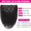 Jiarosi Jerry Curly Clip in Hair Extensions Real Human Hair 14 Inch 3B 3C Curly Hair Clip in Extensions 7Pcs with 24 Clips Real Brazilian Clip Ins Hair for Black Women for Beginner Blend Well Natural view 2