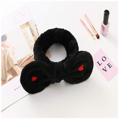 Giwotu Flannel Soft Bow Rabbit Ears Headband Women Turban Cute Holder Hair Bands Hair Band Headwear Hair 22
