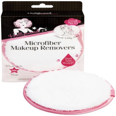 Hollywood Fashion Secrets Microfiber Makeup Removers  Reusable Makeup Remover Pads for Face, Facial Cleansing Pads for Sensitive Skin, 2 Pack