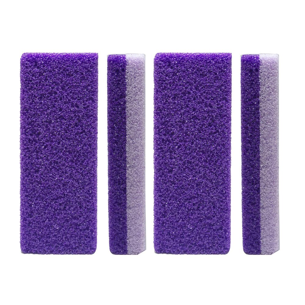 4 Pcs Foot Exfoliator Pedicure Tool Foot Callus Remover Scrubber (Purple)