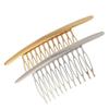 2PCS (Gold+Silver) Smoothly Alloy Wire Hair Clip Teeth Combs Hair Side Combs Bridal Wedding Veil Combs Hair Clip Hair Holder for Women Lady Girls view 1