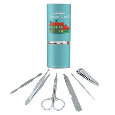 Christmas Vacation Griswold House Logo Stainless Steel Manicure Pedicure Grooming Beauty Care Travel Kit