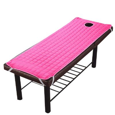 Solid Beauty Salon Massage Table Bed Sheet Massage SPA Treatment Bed Mattress with Breath Hole 190 * 80cm (rose red)
