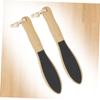 2pcs Wooden Double Sided Foot File Remover Pedicure File for Cracked Dead Skin Remover view 4