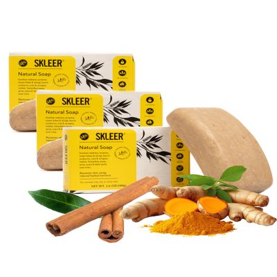 Turmeric Face Cleanser and Body Wash Bar 3 Pack | All Natural Soap with Essential Oils and Proprietary Extract | Facial Wash Cleanser Soap Bar for Even Skin Tone