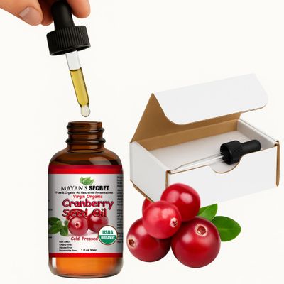 Cranberry Seed Oil - Virgin Organic USDA Certified Cold Pressed The Anti-Aging Skin Secret