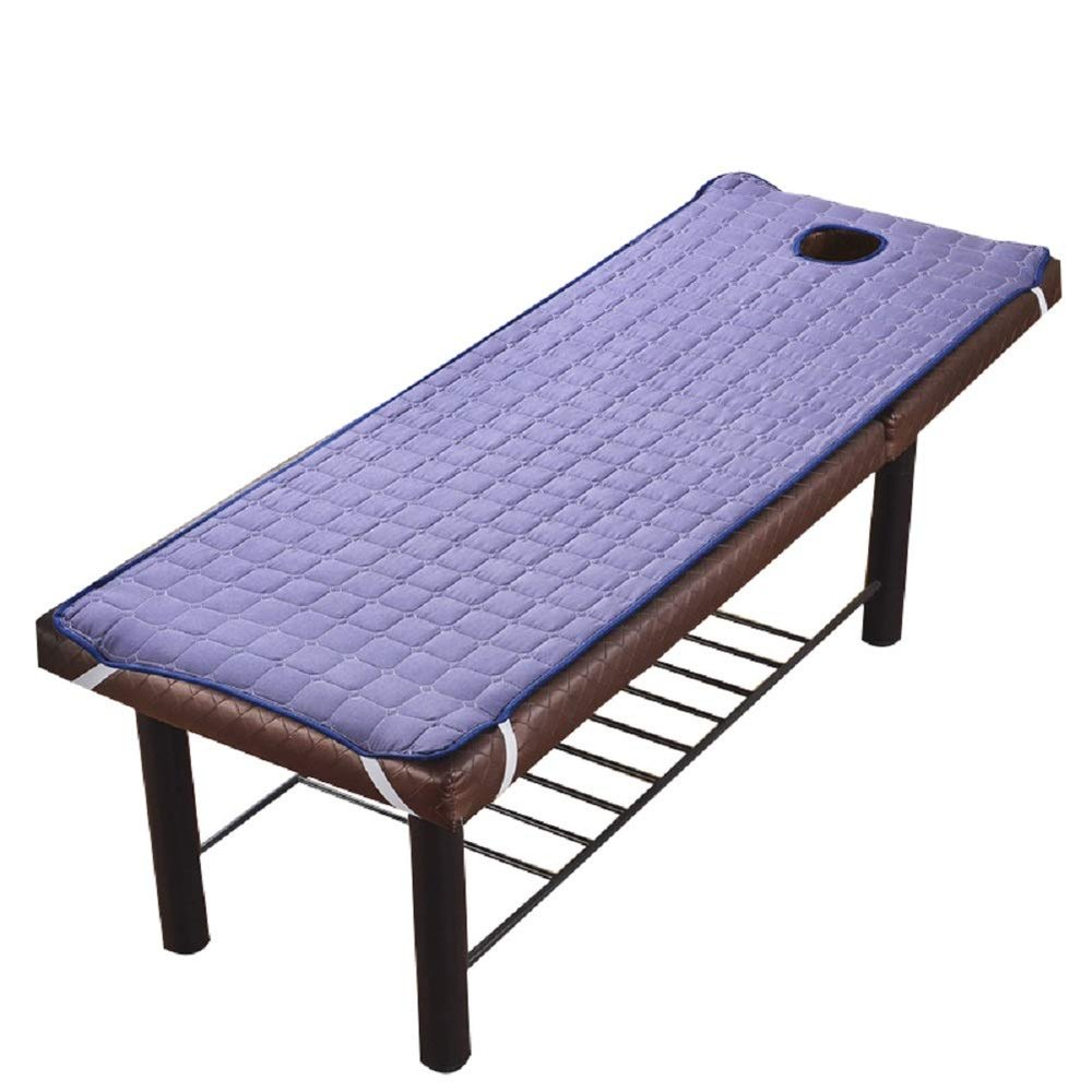 Solid Beauty Salon Massage Table Bed Sheet Massage SPA Treatment Bed Mattress with Breath Hole 190 * 80cm (blue)