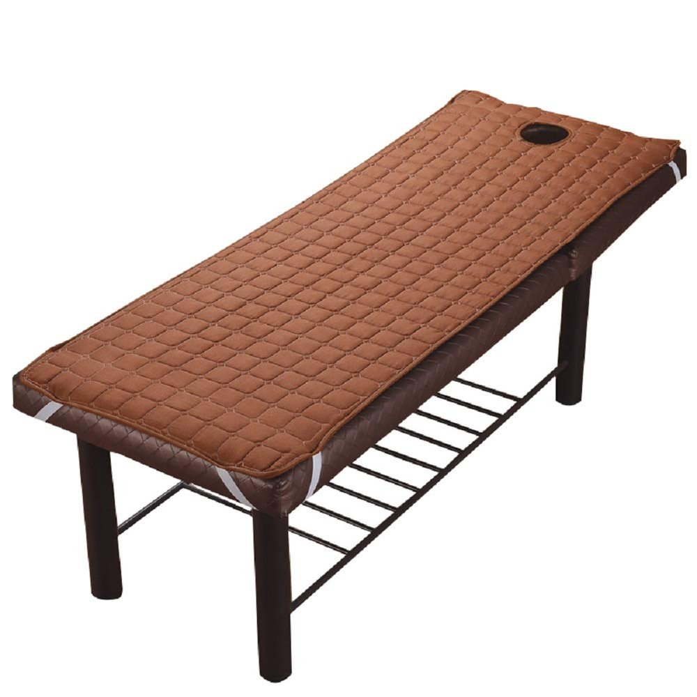Solid Beauty Salon Massage Table Bed Sheet Massage SPA Treatment Bed Mattress with Breath Hole 190 * 80cm (coffee)