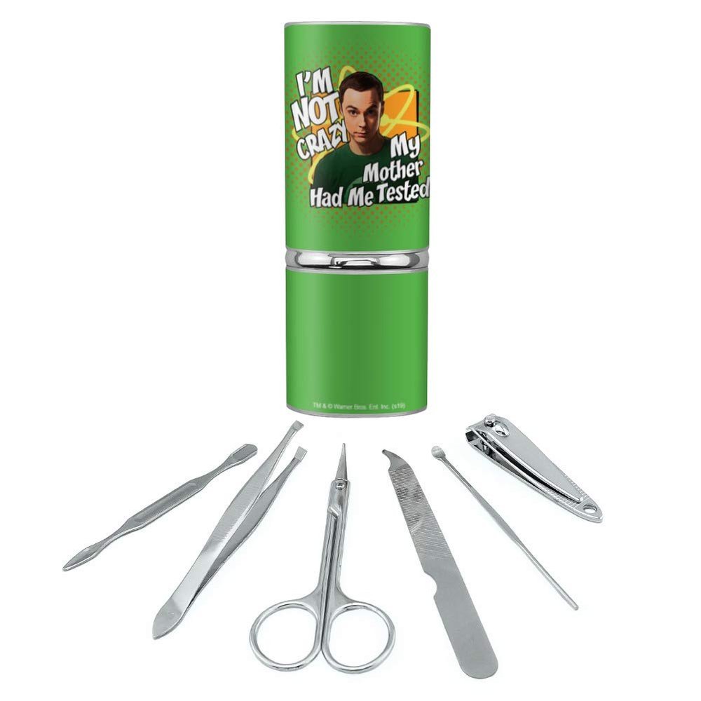 Big Bang Theory Sheldon Cooper I'm Not Crazy Stainless Steel Manicure Pedicure Grooming Beauty Care Travel Kit