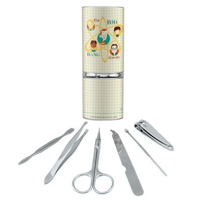 Big Bang Theory Retro Art Stainless Steel Manicure Pedicure Grooming Beauty Care Travel Kit