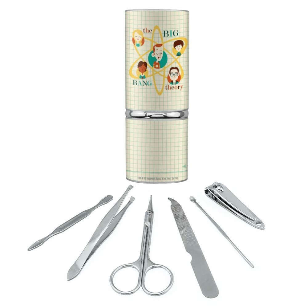 Big Bang Theory Retro Art Stainless Steel Manicure Pedicure Grooming Beauty Care Travel Kit