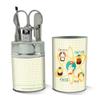 Big Bang Theory Retro Art Stainless Steel Manicure Pedicure Grooming Beauty Care Travel Kit view 2