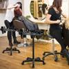 Yaheetech Rolling Salon Tray - Aluminum Trolley Cart Equipment on Wheels & Adjustable Height Mobile Beauty Salon Spa Stools Service Instrument Storage Tray w/Accessory Caddy - Black view 2