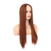 Baruisi Long Straight Dark Orange Wigs for Women Natural Looking Cosplay Synthetic Replacement Wig with Wig Cap view 3