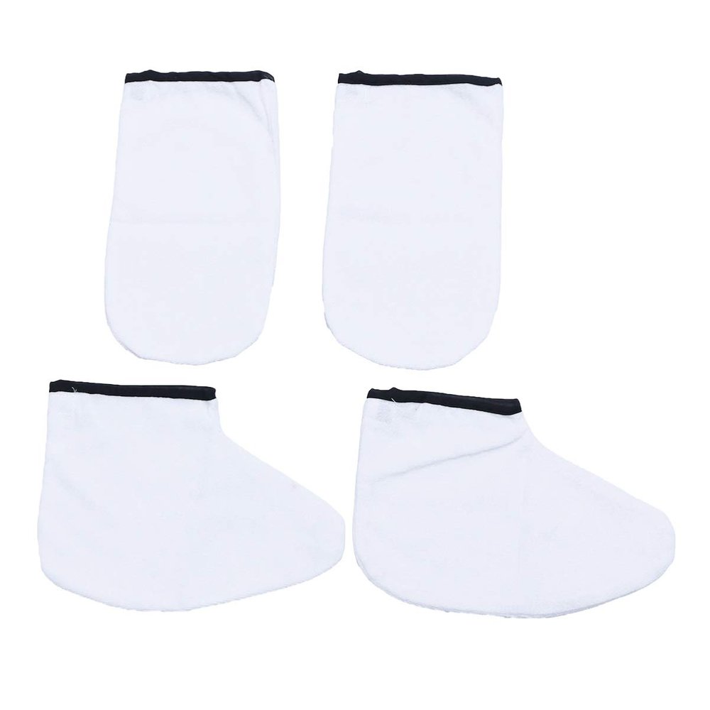 Beaupretty Paraffin Wax Mitts Paraffin Bath Treatment Terry Cloth Gloves Soft Thermal Beauty Hand Mittens Gloves 2 Pairs