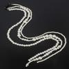 21.6 inch Women Lady White Imitation Pearl Clip Hair Extensions with Clip Comb DIY Accessories Hairpin Headdress Tassel Hair Barrettes Decorative Bridal (White-B#) view 2