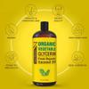 Seven Minerals, Organic Vegetable Glycerin - Big 32 fl oz Bottle - No Palm Oil, Made with Organic Coconut Oil - Therapeutical Grade Glycerine for DIYs - Hair, Nails & Skin Moisturizer - Non-Gmo view 2
