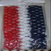 12 Pack New Headbands Sweatband Red,White, Blue Striped Crochet (12) view 1