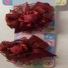 12 Pack Flower Hair Barrette Clips Burgundy Color (2 Per Pack) (12) view 1